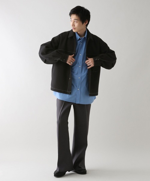 RAGEBLUE(レイジブルー)の「センタープレス/バギーワイドフレアパンツ(スラックス・メンズ・グレー/ブラック/ネイビー・LARGE/MEDIUM/SMALL)」の10枚目の写真