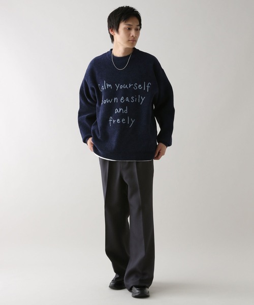 RAGEBLUE(レイジブルー)の「センタープレス/バギーワイドフレアパンツ(スラックス・メンズ・グレー/ブラック/ネイビー・LARGE/MEDIUM/SMALL)」の14枚目の写真