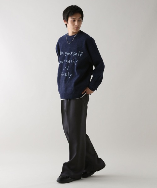 RAGEBLUE(レイジブルー)の「センタープレス/バギーワイドフレアパンツ(スラックス・メンズ・グレー/ブラック/ネイビー・LARGE/MEDIUM/SMALL)」の15枚目の写真