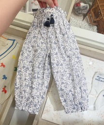 新品タグ付きFLORENT 花柄カジュアルパンツ グレー系 アイカ ica 高級感のある花柄ストレッチ総レース 9分丈レース