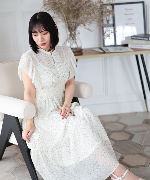 Ruwan yu(ルワンユー)の「ピンクタックプリーツワンピース【大きいサイズ対応】(ワンピース・レディース・ホワイト・4L/3L/LL/L)」の15枚目の写真