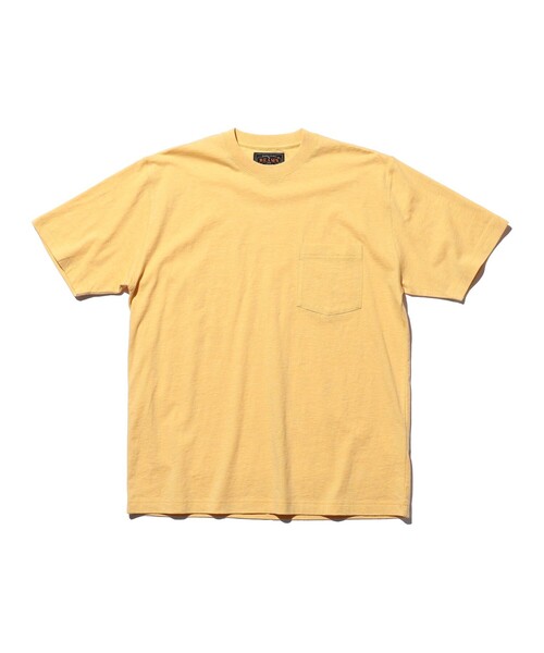 BEAMS PLUS（ビームスプラス）の「Pocket Tee Colored Grandrelle（Tシャツ/カットソー・メンズ・グリーン/シルバー/ナチュラル/サックスブルー/イエロー・XX-LARGE/X-LARGE/MEDIUM/SMALL/LARGE）」の4枚目の写真