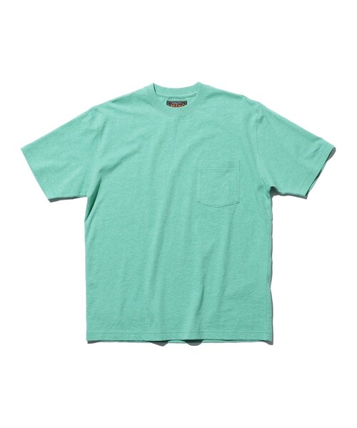 BEAMS PLUS（ビームスプラス）の「Pocket Tee Colored Grandrelle（Tシャツ/カットソー・メンズ・グリーン/シルバー/ナチュラル/サックスブルー/イエロー・XX-LARGE/X-LARGE/MEDIUM/SMALL/LARGE）」の3枚目の写真