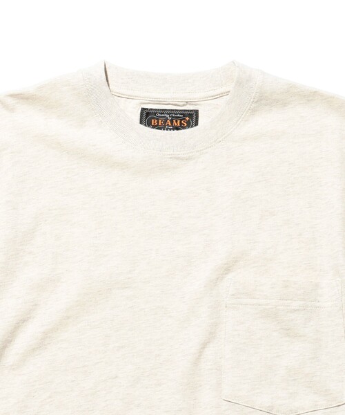 BEAMS PLUS（ビームスプラス）の「Pocket Tee Colored Grandrelle（Tシャツ/カットソー・メンズ・グリーン/シルバー/ナチュラル/サックスブルー/イエロー・XX-LARGE/X-LARGE/MEDIUM/SMALL/LARGE）」の9枚目の写真