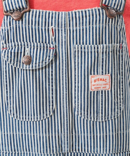 BIGMAC × BEAMS BOY 別注 ヒッコリー オーバーオール Amazon | [ビームスボーイ] オールインワン BIGMAC 別注