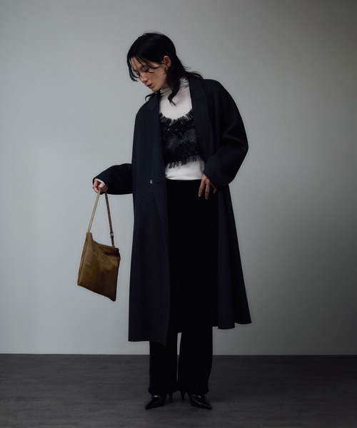 SALON adam et rope'（サロン アダム エ ロペ）の「【W S（ドゥーブル）】へアリーカウレザーバッグ / ハンドバッグ（ショルダーバッグ・レディース・ブラウン/ベージュ・FREE）」の9枚目の写真