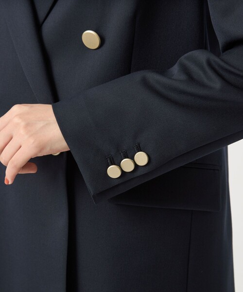 green label relaxing（グリーンレーベルリラクシング）の「［size SHORTあり］Greed グリード ダブル ジャケット ウォッシャブル（テーラードジャケット・レディース・ネイビー/その他1/グレー/その他2・SHORT/36/38/40）」の7枚目の写真