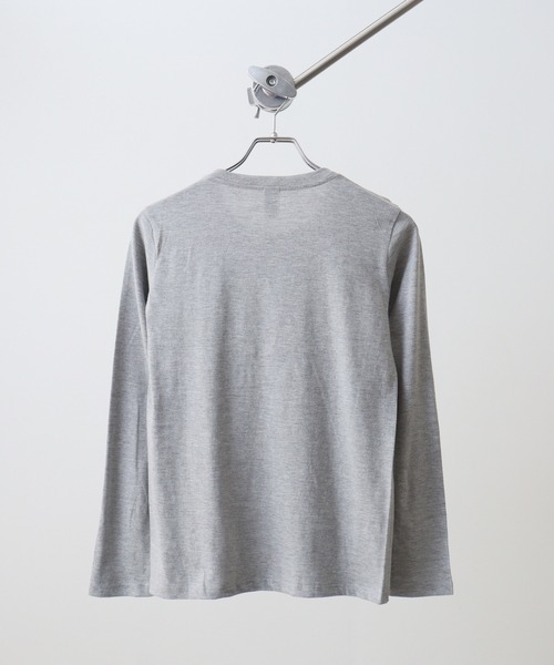 TRUSS(トラス)の「TRUSS スリムフィットロングスリーブTシャツ(Tシャツ/カットソー・レディース・ネイビー/バーガンディー/ヘザーグレー・XS)」の8枚目の写真