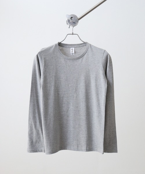 TRUSS(トラス)の「TRUSS スリムフィットロングスリーブTシャツ(Tシャツ/カットソー・レディース・ネイビー/バーガンディー/ヘザーグレー・XS)」の6枚目の写真