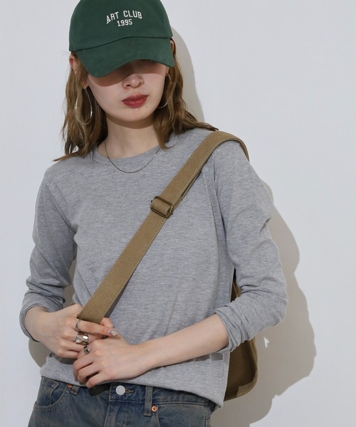 TRUSS(トラス)の「TRUSS スリムフィットロングスリーブTシャツ(Tシャツ/カットソー・レディース・ネイビー/バーガンディー/ヘザーグレー・XS)」の11枚目の写真