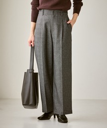 ROPE' PICNIC | 【低身長・小柄さんサイズ】レディハンサムシリーズ ウールライクウエストタックセミワイドパンツ(スラックス)