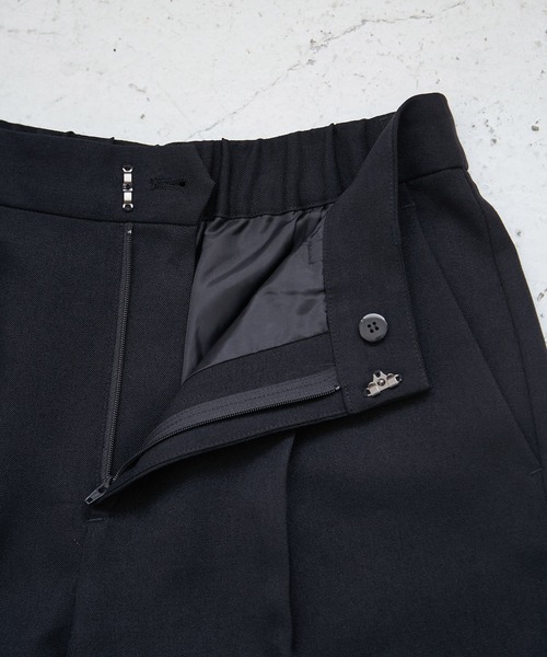 ROPE' PICNIC(ロペピクニック)の「【低身長・小柄さんサイズ】レディハンサムシリーズ ウールライクウエストタックセミワイドパンツ(スラックス・レディース・ネイビー/ライトグレー/ベージュ系その他2/グレー/ブラック系その他・S/M)」の21枚目の写真