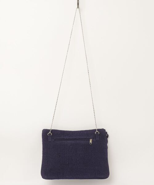 MAISON mou（メゾンムー）の「【Swaraj/スワラージ】パイナップルビーズBAG-M（手刺繍ビーズ）（クラッチバッグ・レディース・ブルー/ブラック・FREE）」の3枚目の写真