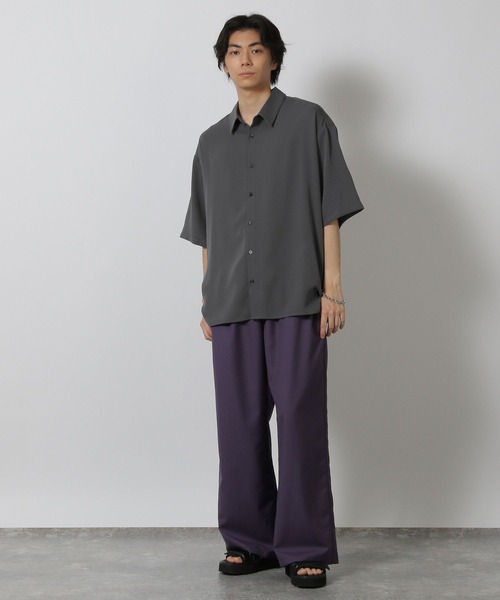 LAKOLE（ラコレ）の「イージークリーン半袖シャツ / 578553（シャツ/ブラウス・メンズ・ホワイト/グリーン/チャコールグレー・MEDIUM/LARGE）」の17枚目の写真