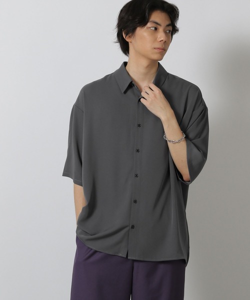 LAKOLE（ラコレ）の「イージークリーン半袖シャツ / 578553（シャツ/ブラウス・メンズ・ホワイト/グリーン/チャコールグレー・MEDIUM/LARGE）」の22枚目の写真