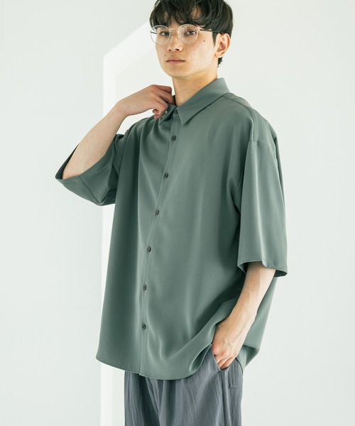 LAKOLE（ラコレ）の「イージークリーン半袖シャツ / 578553（シャツ/ブラウス・メンズ・ホワイト/グリーン/チャコールグレー・MEDIUM/LARGE）」の21枚目の写真