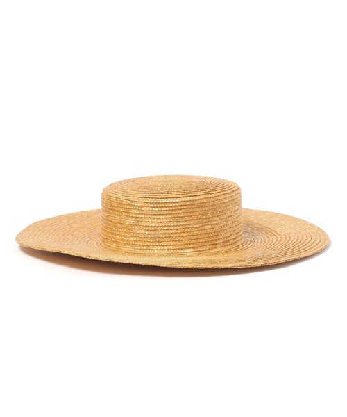 美品　FERRUCCIO VECCHI BABYLONE リボン付き麦わら帽子 FERRUCCIO VECCHI BABYLONE リボン麦わら帽子