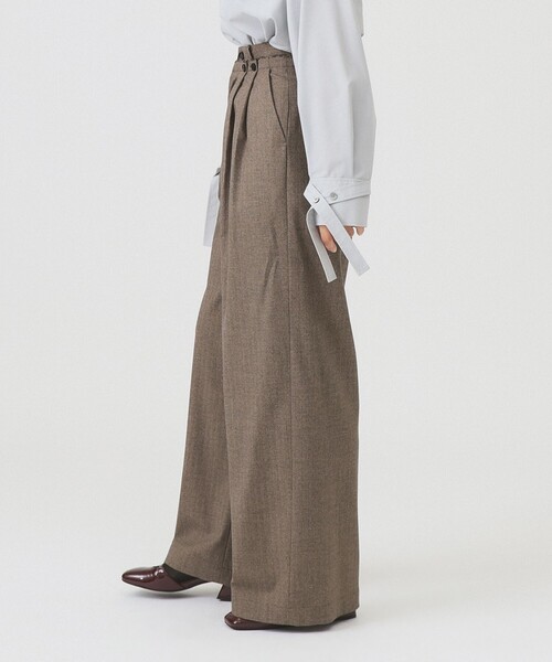 Ray BEAMS(レイビームス)の「RBS / ヘリンボン ワイド パンツ(その他パンツ・レディース・シルバー/ダークブラウン・0/1)」の8枚目の写真