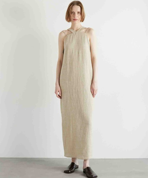 ワンピース LA PEAU DE GEM linen long one piece LA PEAU DE GEM】linen long one piece/リネンロングワンピ