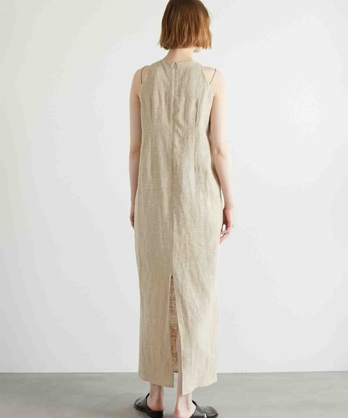 ワンピース LA PEAU DE GEM linen long one piece LA PEAU DE GEM】linen long one piece/リネンロングワンピ
