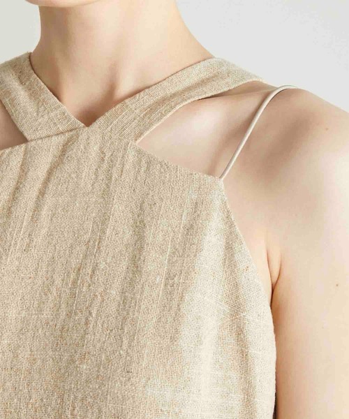 ワンピース LA PEAU DE GEM linen long one piece LA PEAU DE GEM】linen long one piece/リネンロングワンピ