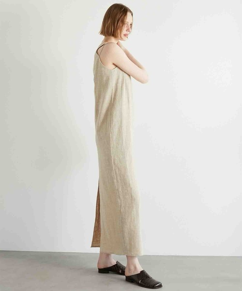 LA PEAU DE GEM(ラポドゥジェム)の「【LA PEAU DE GEM】linen long one piece/ロングワンピ(ワンピース・レディース・ブラック/ベージュ・FREE)」の14枚目の写真