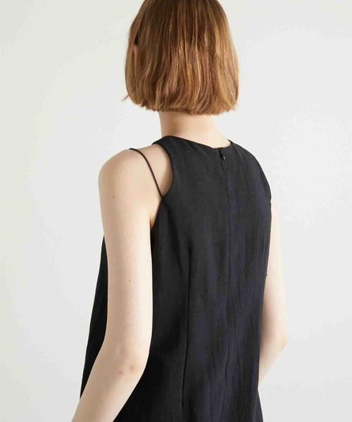 LA PEAU DE GEM】linen long one piece/リネンロングワンピ