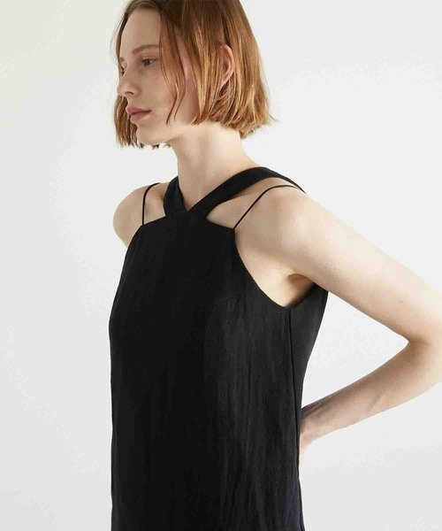 LA PEAU DE GEM(ラポドゥジェム)の「【LA PEAU DE GEM】linen long one piece/ロングワンピ(ワンピース・レディース・ブラック/ベージュ・FREE)」の7枚目の写真