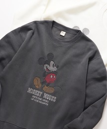 【DISNEY/ディズニー】ミッキーマウス裏起毛アップリケスウェット