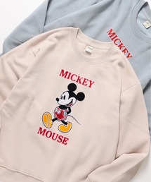 【DISNEY/ディズニー】ミッキーマウス裏起毛アップリケスウェット