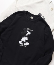 【DISNEY/ディズニー】ミッキーマウス裏起毛アップリケスウェット