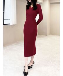 RESEXXY | フロントクロスニットワンピース(ワンピース)