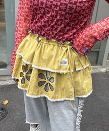 スカート（イエロー/黄色系・花柄・ボタニカル柄）ファッション