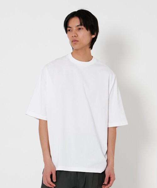 ʚ*ɞ様 Na+H ドルマンスラッシュカットソー H＞メロー コットン ドルマンスリーブ Tシャツ（Tシャツ/カットソー