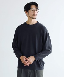 SPU（スプ）の「【吸湿発熱、ウォッシャブル、抗ピリング、シルク混、3シーズン着用可能】 機能性シルク混コンフォート ベーシック長袖クルーネックニット（ニット/セーター）」