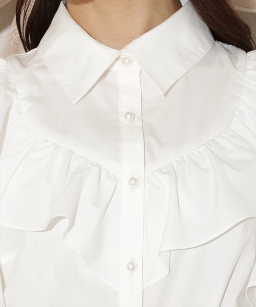 WILLSELECTION(ウィルセレクション)の「バックレース切替フリルブラウス(シャツ/ブラウス・レディース・ブラック/オフホワイト/ライトグレー・FREE)」の22枚目の写真