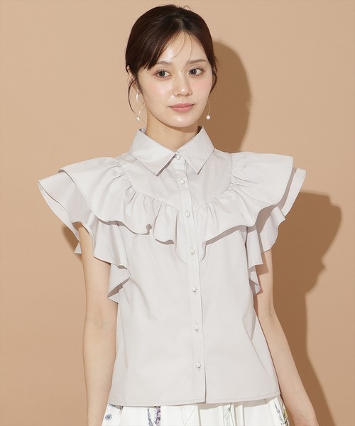 WILLSELECTION(ウィルセレクション)の「バックレース切替フリルブラウス(シャツ/ブラウス・レディース・ブラック/オフホワイト/ライトグレー・FREE)」の12枚目の写真