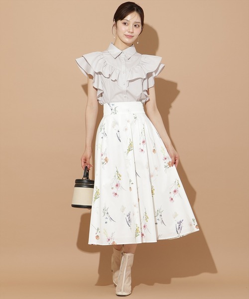 WILLSELECTION(ウィルセレクション)の「バックレース切替フリルブラウス(シャツ/ブラウス・レディース・ブラック/オフホワイト/ライトグレー・FREE)」の15枚目の写真
