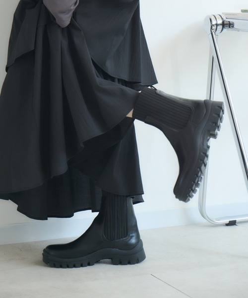 meeny miny（ミーニーマイニー）の「【meeny miny】【すらっと】美脚ニットsocksブーツ（ブーツ・レディース・ブラック/ホワイト・SMALL/MEDIUM/LARGE）」の16枚目の写真