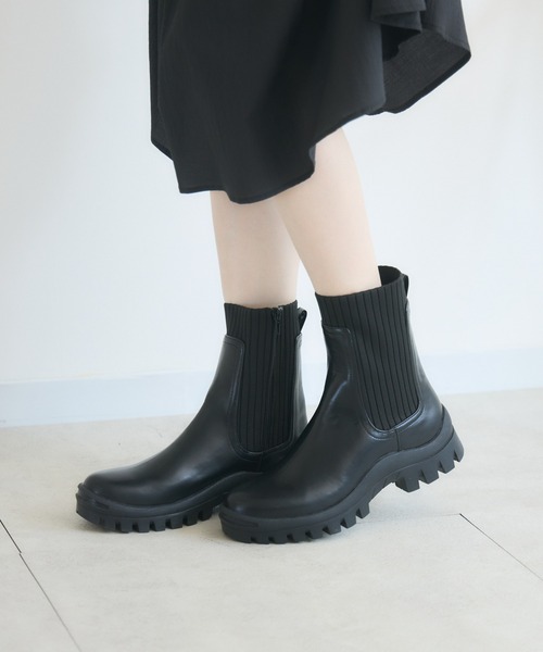 meeny miny（ミーニーマイニー）の「【meeny miny】【すらっと】美脚ニットsocksブーツ（ブーツ・レディース・ブラック/ホワイト・SMALL/MEDIUM/LARGE）」の19枚目の写真