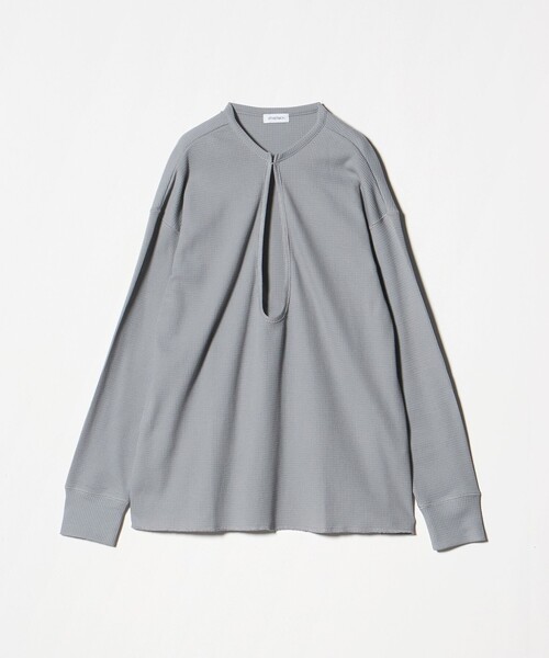 ATTISESSION（アティセッション）の「＜ATTISESSION＞ビッグ サーマル トップス（Tシャツ/カットソー・レディース・グレー系/オフホワイト/ブラック・FREE）」の13枚目の写真