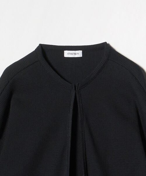 ATTISESSION（アティセッション）の「＜ATTISESSION＞ビッグ サーマル トップス（Tシャツ/カットソー・レディース・グレー系/オフホワイト/ブラック・FREE）」の4枚目の写真