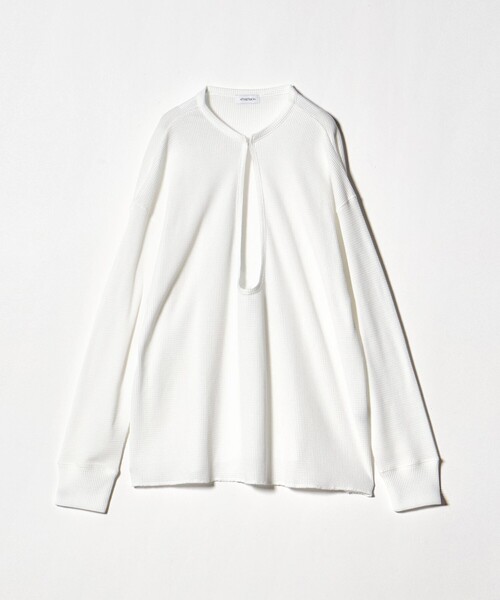 ATTISESSION（アティセッション）の「＜ATTISESSION＞ビッグ サーマル トップス（Tシャツ/カットソー・レディース・グレー系/オフホワイト/ブラック・FREE）」の21枚目の写真