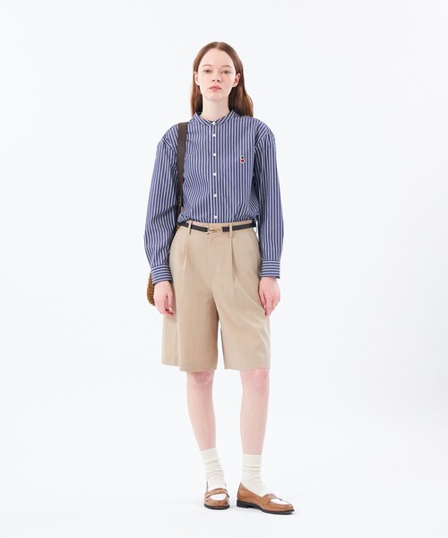 MACKINTOSH PHILOSOPHY（ﾏｯｷﾝﾄｯｼｭ ﾌｨﾛｿﾌｨｰ）の「バッキンガムベア バンドカラーシャツ（シャツ/ブラウス・レディース・ライトブルー/オレンジ/オフホワイト/ダークネイビー・38/36）」の8枚目の写真