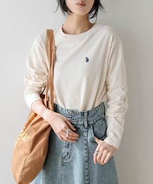 POLOワンポイント刺繍ロングTシャツ