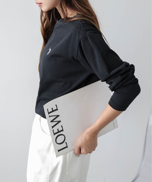 U.S. POLO ASSN.(ユーエスポロアッスン)の「POLOワンポイント刺繍ロングTシャツ(Tシャツ/カットソー・レディース・モカ/チャコール/アイボリー/ブラック/ベージュ/ネイビー・フリー)」の18枚目の写真