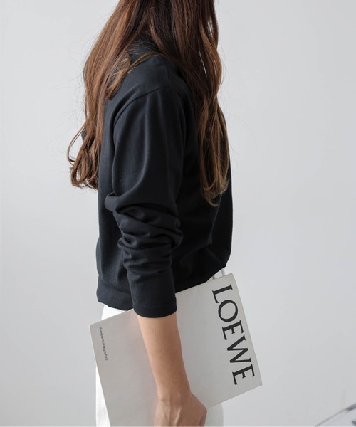U.S. POLO ASSN.(ユーエスポロアッスン)の「POLOワンポイント刺繍ロングTシャツ(Tシャツ/カットソー・レディース・モカ/チャコール/アイボリー/ブラック/ベージュ/ネイビー・フリー)」の19枚目の写真