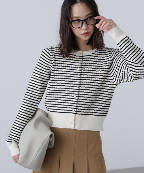 FREE'S MART(フリーズマート)の「◇金ボタンミニケーブルカーディガン(カーディガン/ボレロ・レディース・ネイビー/ホワイト系その他/グレー/ブルー/ブラウン・FREE)」の20枚目の写真