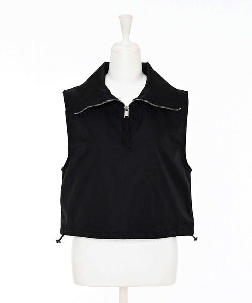 Narcissus（ナルシス）の「ハーフジップトップス/クロップドベスト（その他アウター・レディース・ブラック・FREE）」の8枚目の写真