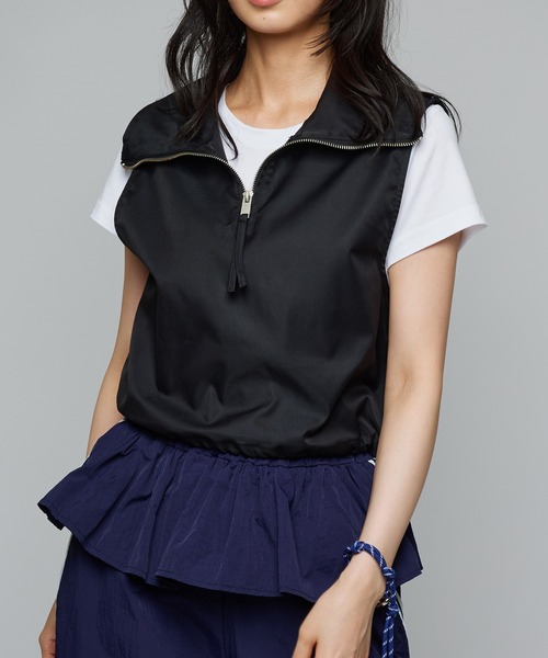 Narcissus（ナルシス）の「ハーフジップトップス/クロップドベスト（その他アウター・レディース・ブラック・FREE）」の13枚目の写真